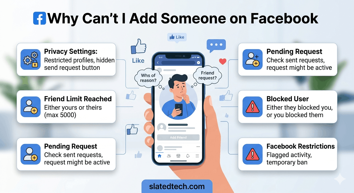 Why Can't I Add Someone on Facebook