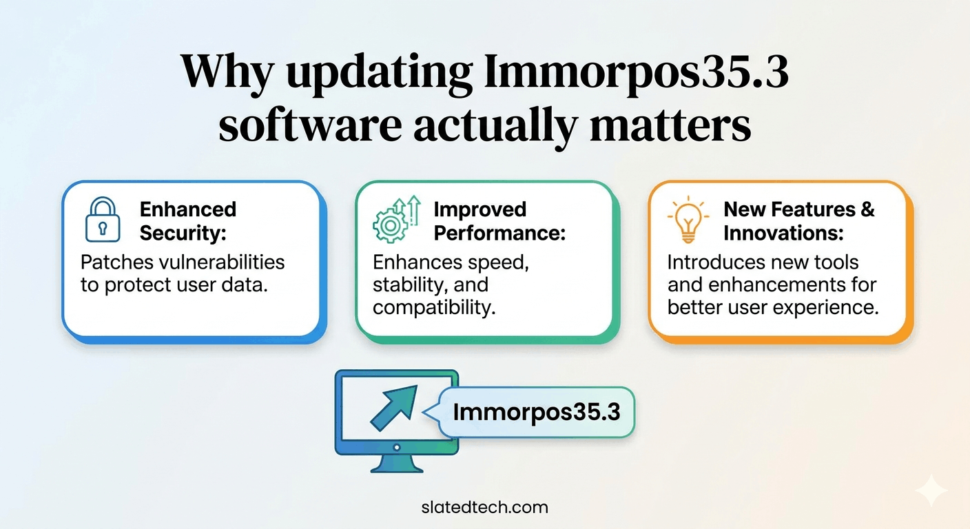 why upgrade immorpos35.3 software regularly